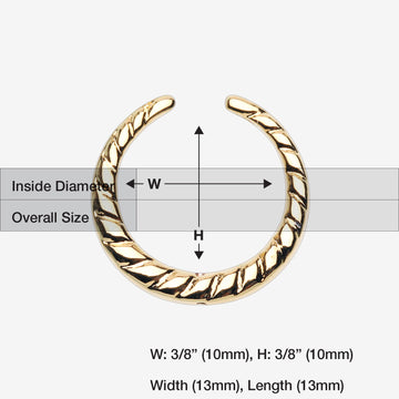 Detail View 1 of Golden Sailor Rope Steel Septum Retainer